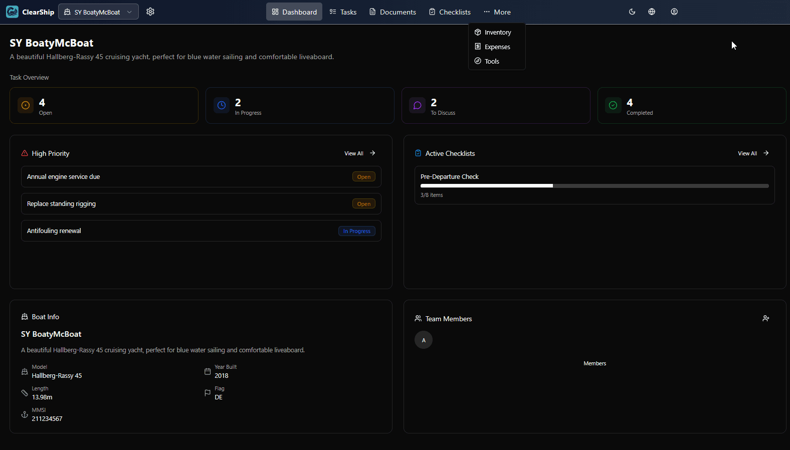 Manage all your boat maintenance in one place