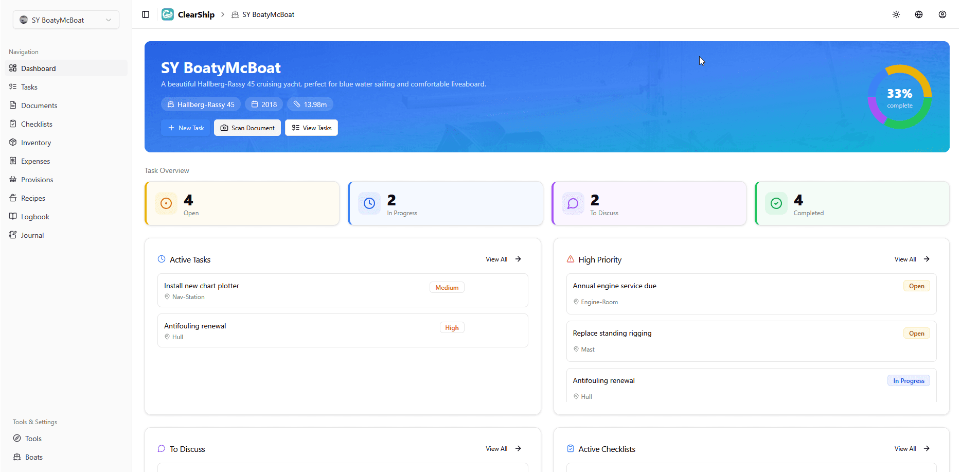 Everything about your boat in one place